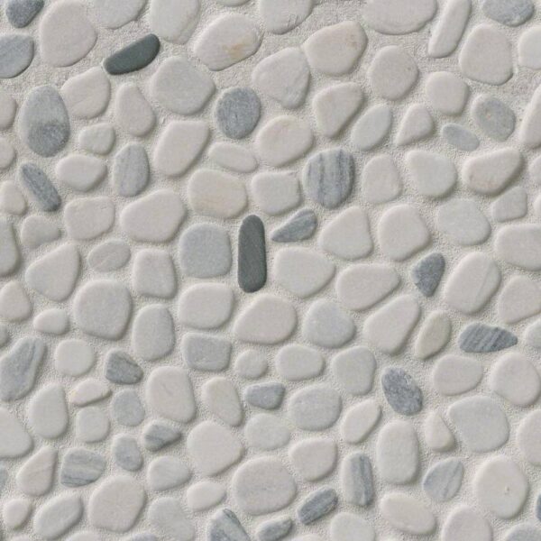 Black and White Pebbles Pattern Tumbled