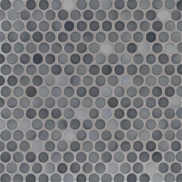 Penny Round Grigio Mix Glossy