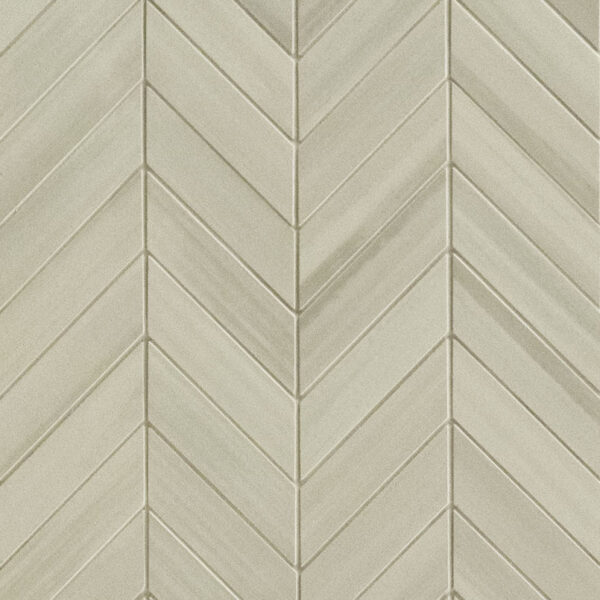 WATERCOLOR BIANCO CHEVRON MOSAIC 12X15