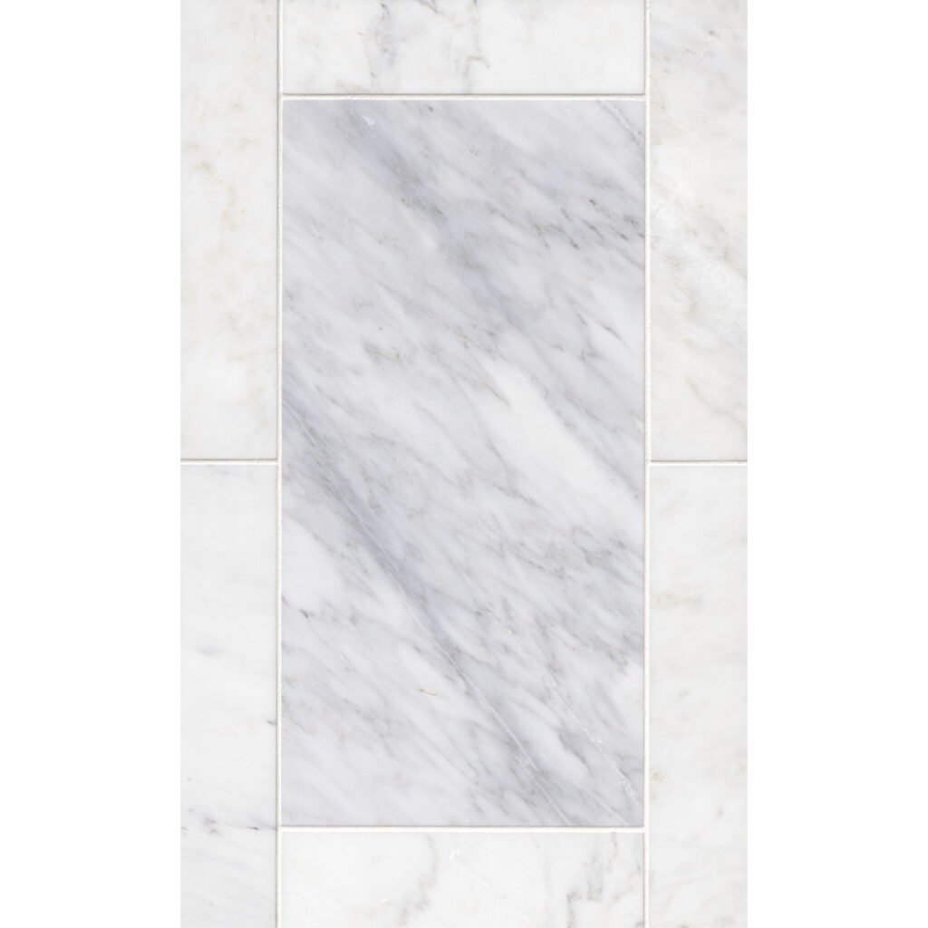 Hampton Carrara Polished Marble Wall and Floor Tile - 12 x 24 in.