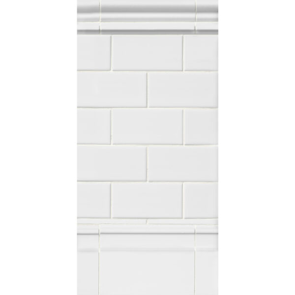 Imperial Bianco Gloss Ceramic Subway Wall Tile - 3 x 6 in. - Image 5