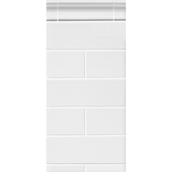 Imperial Bianco Gloss Ceramic Subway Wall Tile - 4 x 12 in. - Image 3