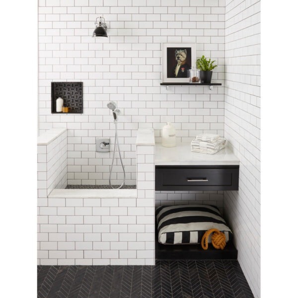 Imperial Bianco Gloss Ceramic Subway Wall Tile - 3 x 6 in. - Image 2