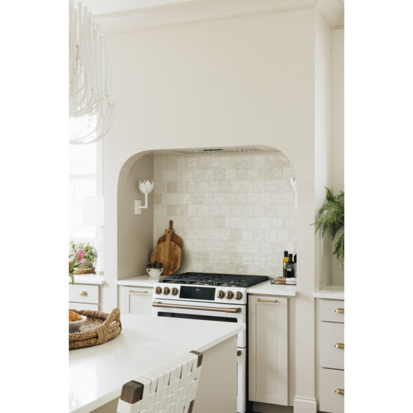 Riad White Ceramic Wall Tile - 4 x 4 in. - Image 4