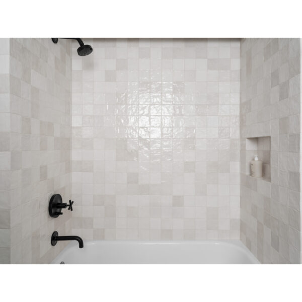 Riad White Ceramic Wall Tile - 4 x 4 in. - Image 2