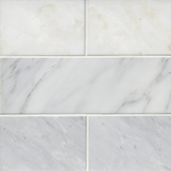 Hampton Carrara Polished Marble Subway Wall and Floor Tile 1