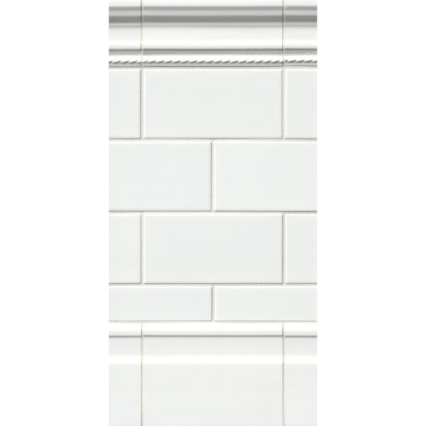 Imperial Bianco Gloss Ceramic Subway Wall Tile - 4 x 8 in. - Image 2