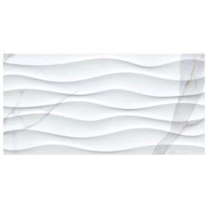 DYMO STATUARY WAVY WHITE 12X24 GLOSSY