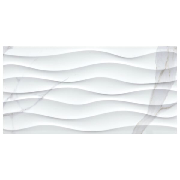 DYMO STATUARY WAVY WHITE 12X24 GLOSSY